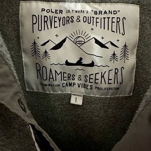 Great quality Poler brand fleece gray pullover in great condition.